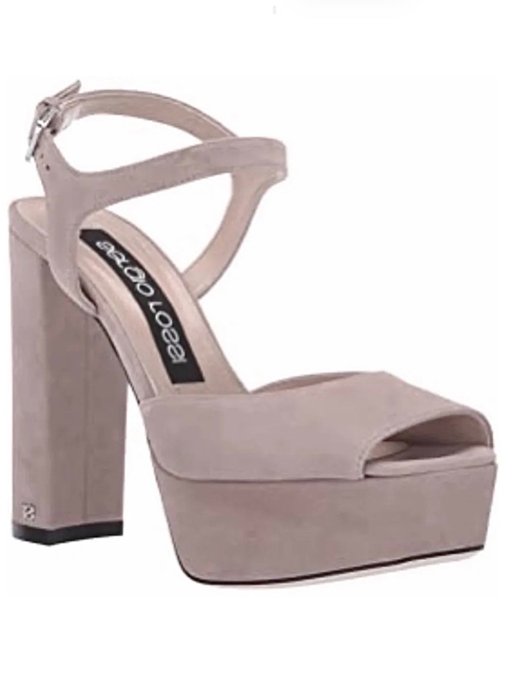 Sergio Rossi A81880-Mcaz01 Beige Ankle Strap Heels Luxury Designer Heeled Sandal
